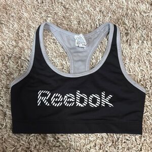 Reebok Black and Gray Racerback Bra